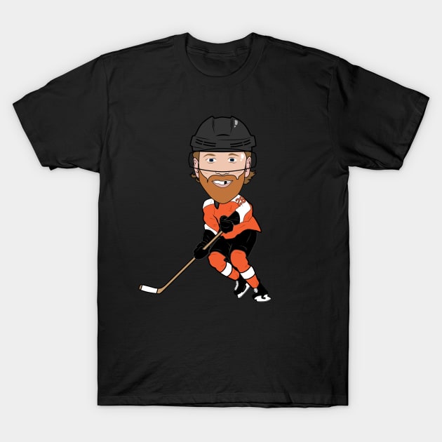 Claude Giroux Caricature T-Shirt by dopelope